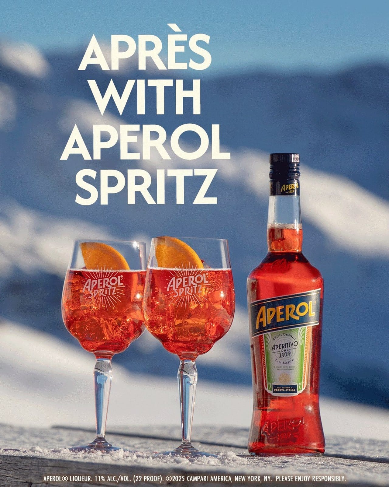 Aperol Brings the Vibrant Essence of Italian Culture to Iconic Mountain Destinations Globally for the 2025 Après Ski Season