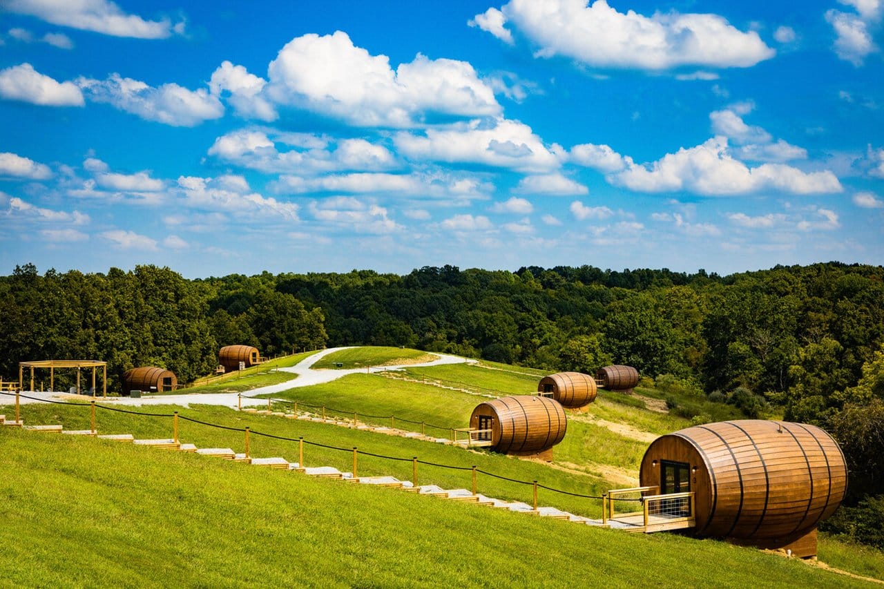 Unique barrel cabins in the heart of Bourbon Country