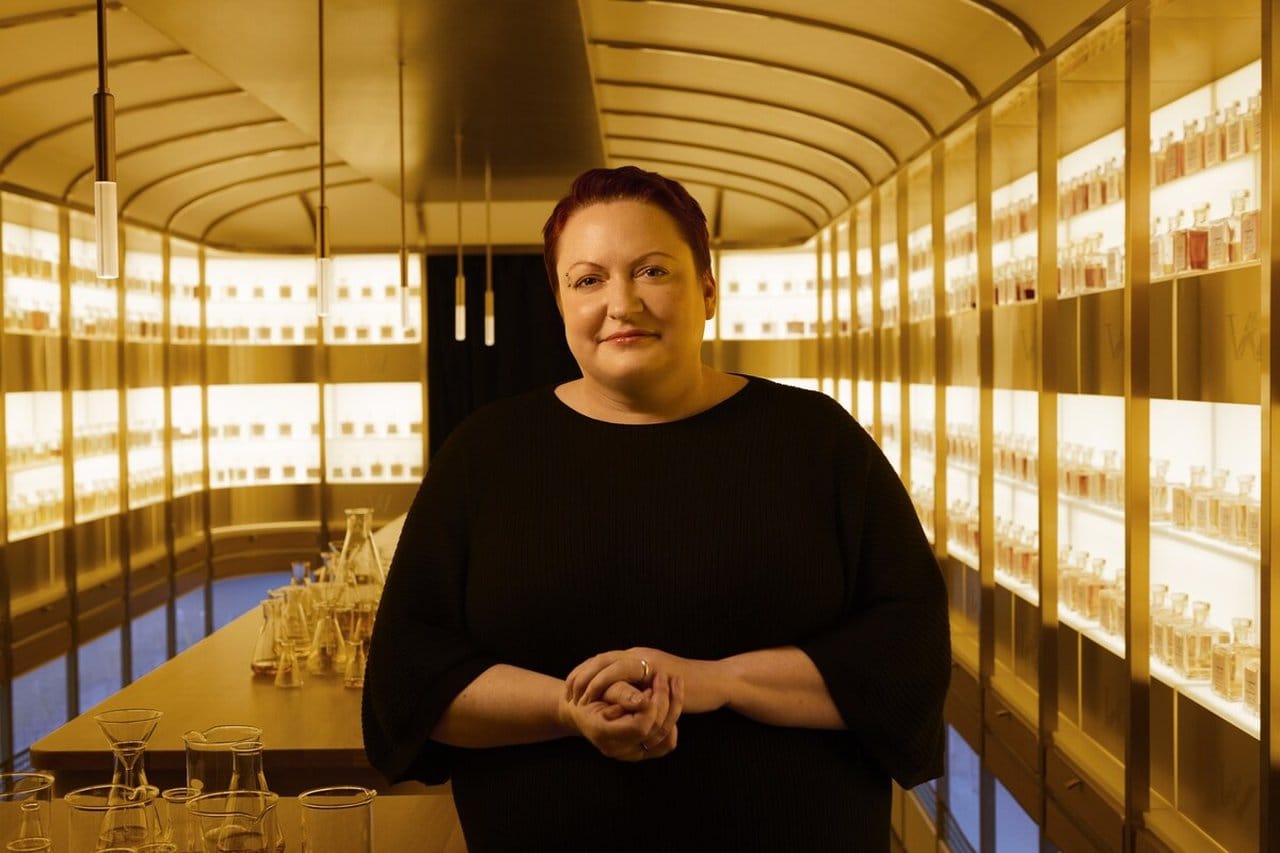 Dr. Emma Walker, Johnnie Walker Master Blender, inside the Johnnie Walker Vault