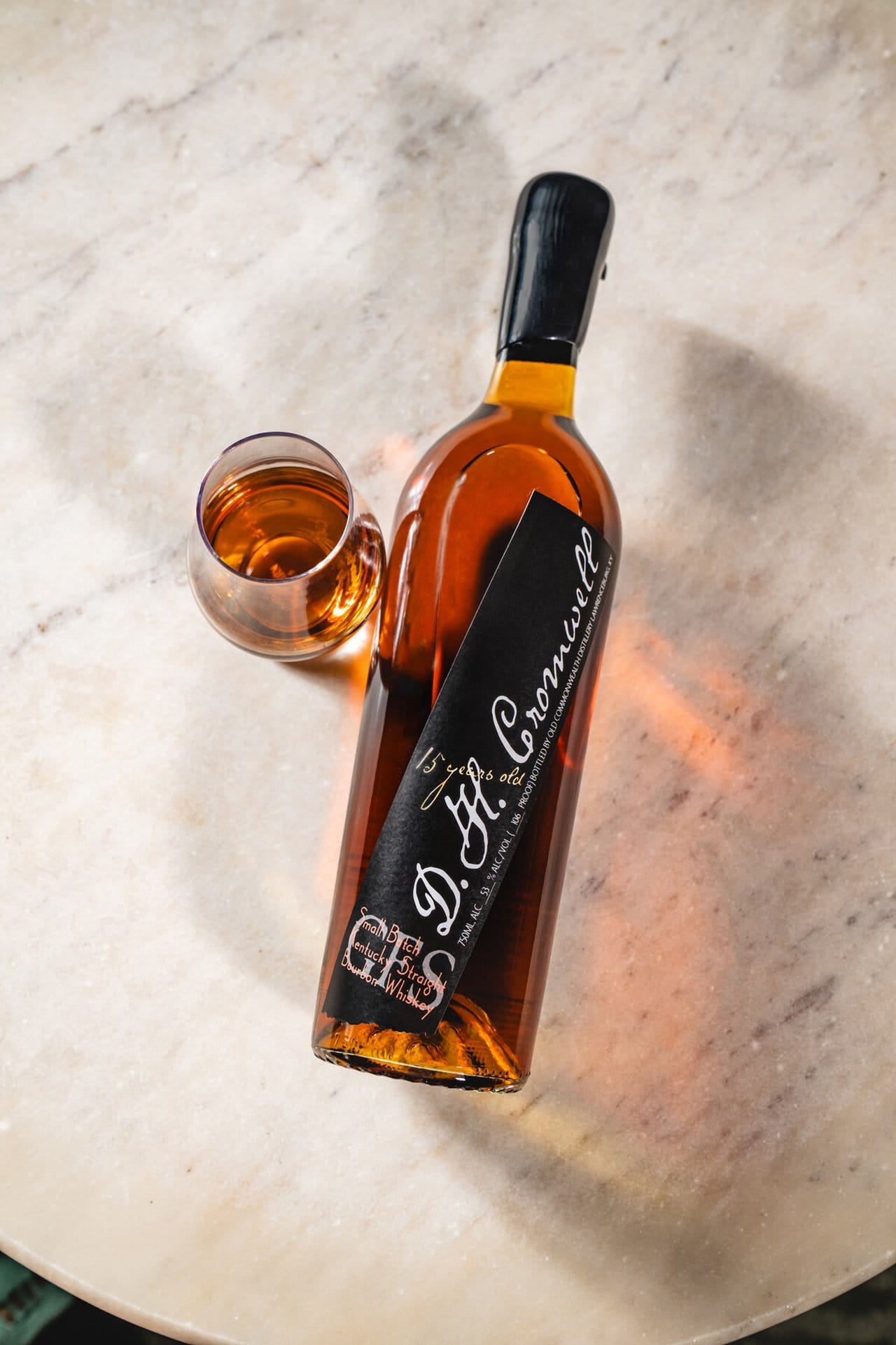 Old Commonwealth Distillery's 2025 release of D.H. Cromwell 15 Year Bourbon.