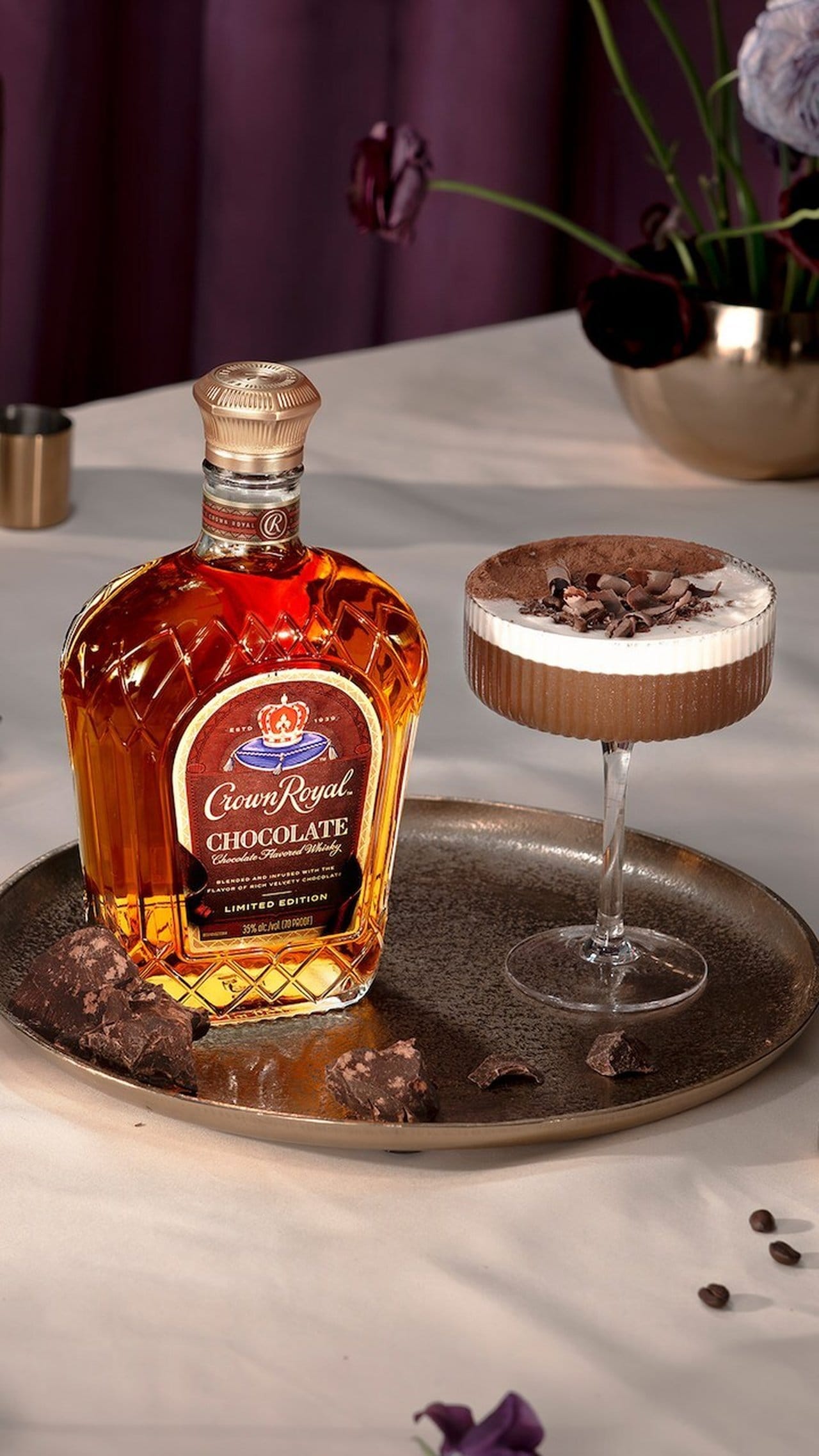 Crown Royal Chocolate Martini featuring Crown Royal Chocolate Flavored Whisky.