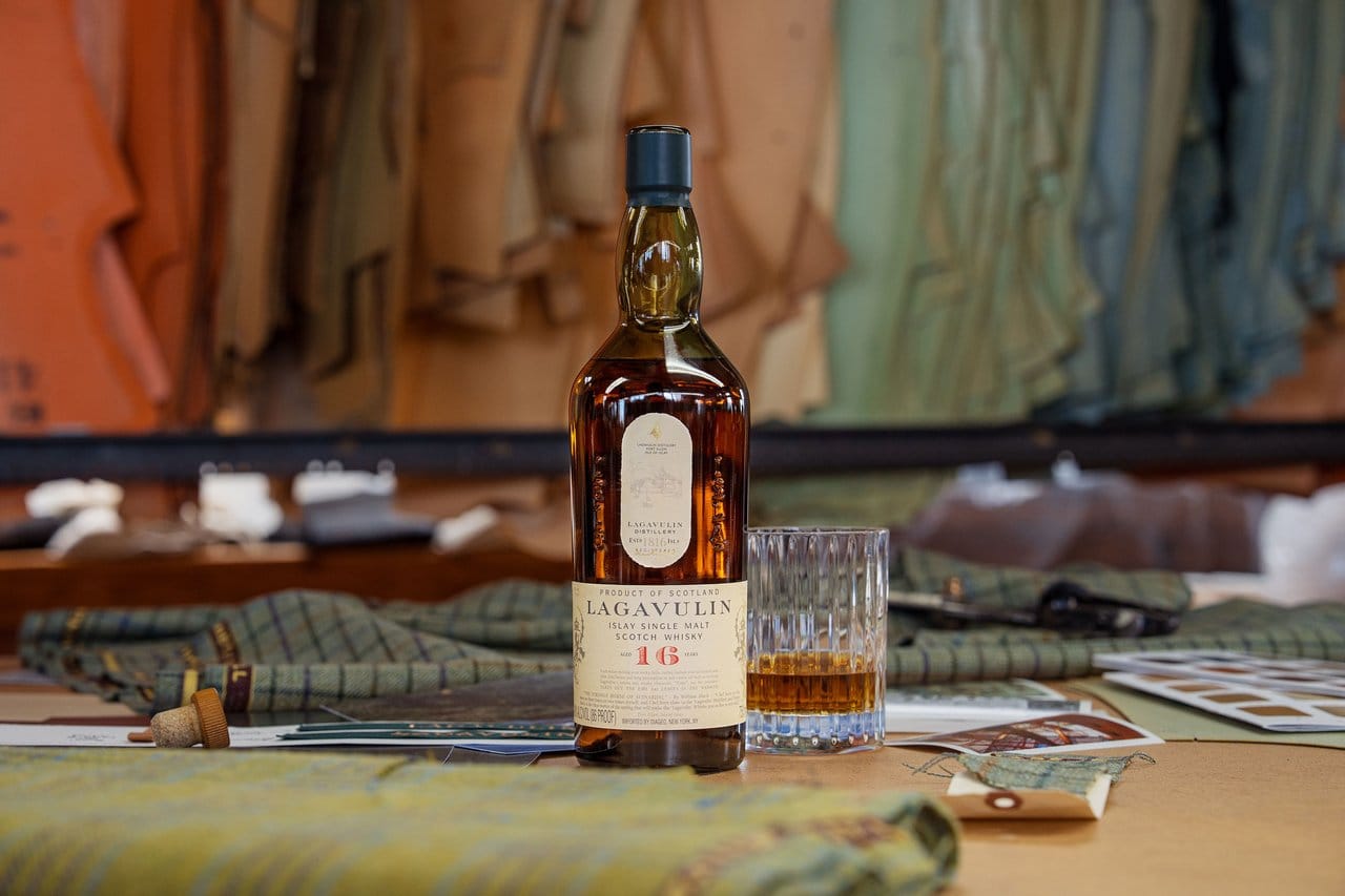 Whisky meets textile. Lagavulin debuts the Lagavulin Islay Tartan, crafted with @Simon__Gold and woven by Lovat Mill - the first creation from his new studio with @MylesKusab, M&S Co. #lagavulin Photo Credits: Derek Siyarngnork and Lagavulin.