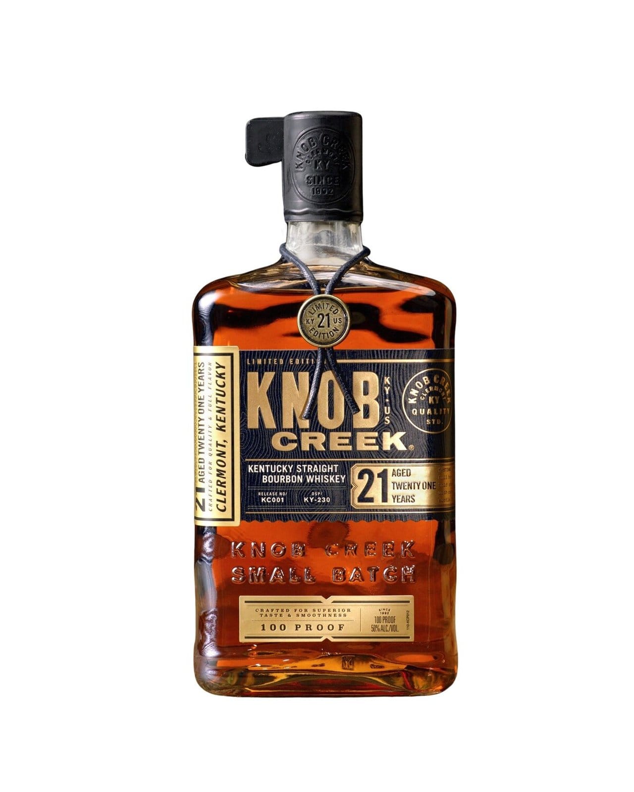 Bottled at 100 proof, Knob Creek 21 Year Old is a full-flavored bourbon that reflects our unwavering commitment to pre-Prohibition style craftsmanship.