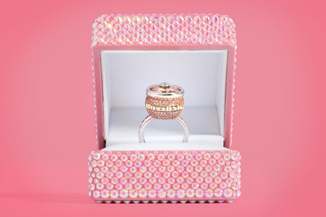 Valued at $35,000, the Pink Lemonsqueezy Engagement Ring is the ultimate statement piece for lovers ready to take their BuzzBallz obsession to the next level.