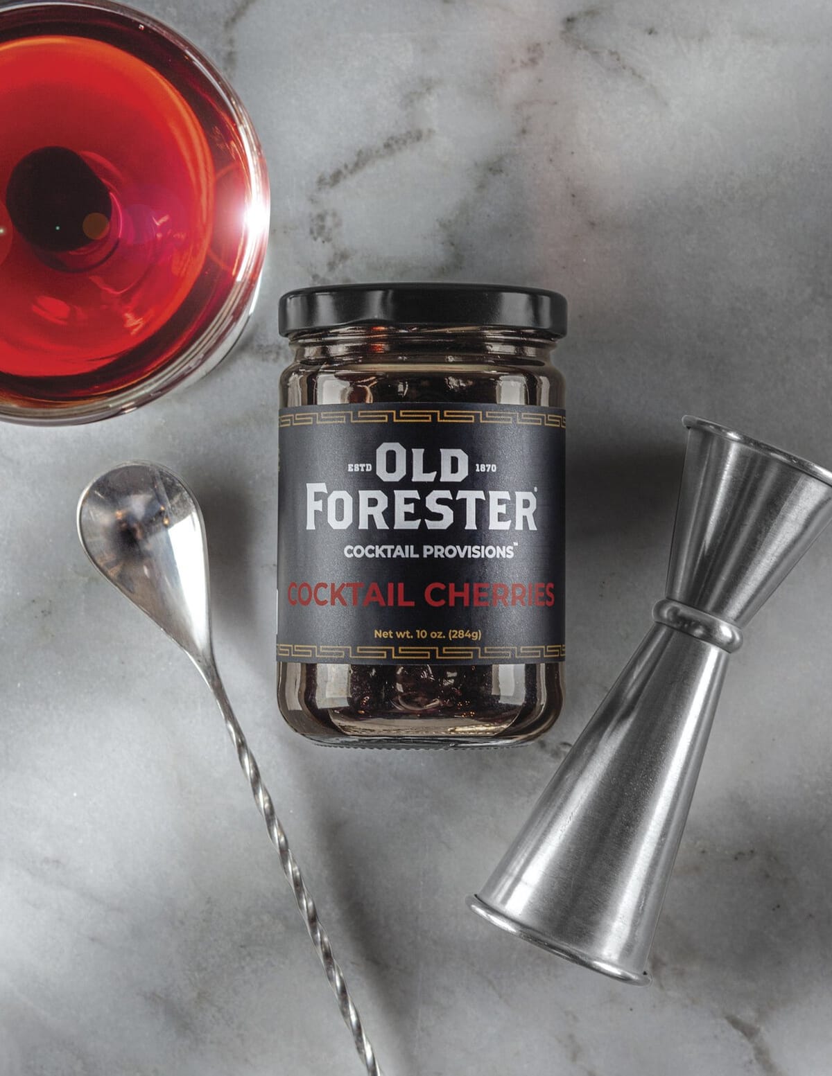 Old Forester launches premium bourbon-infused cocktail cherries Post feature image