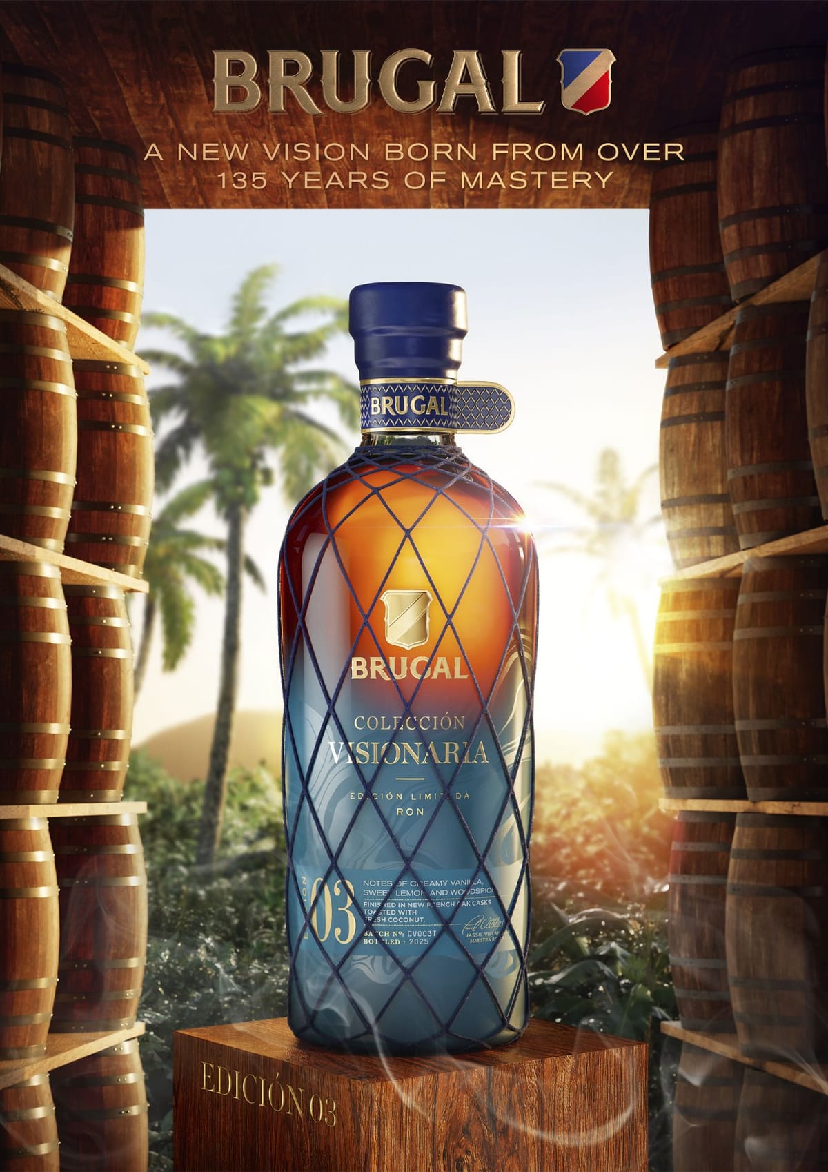 Brugal completes rum trilogy with coconut-toasted Edición 03 Post feature image