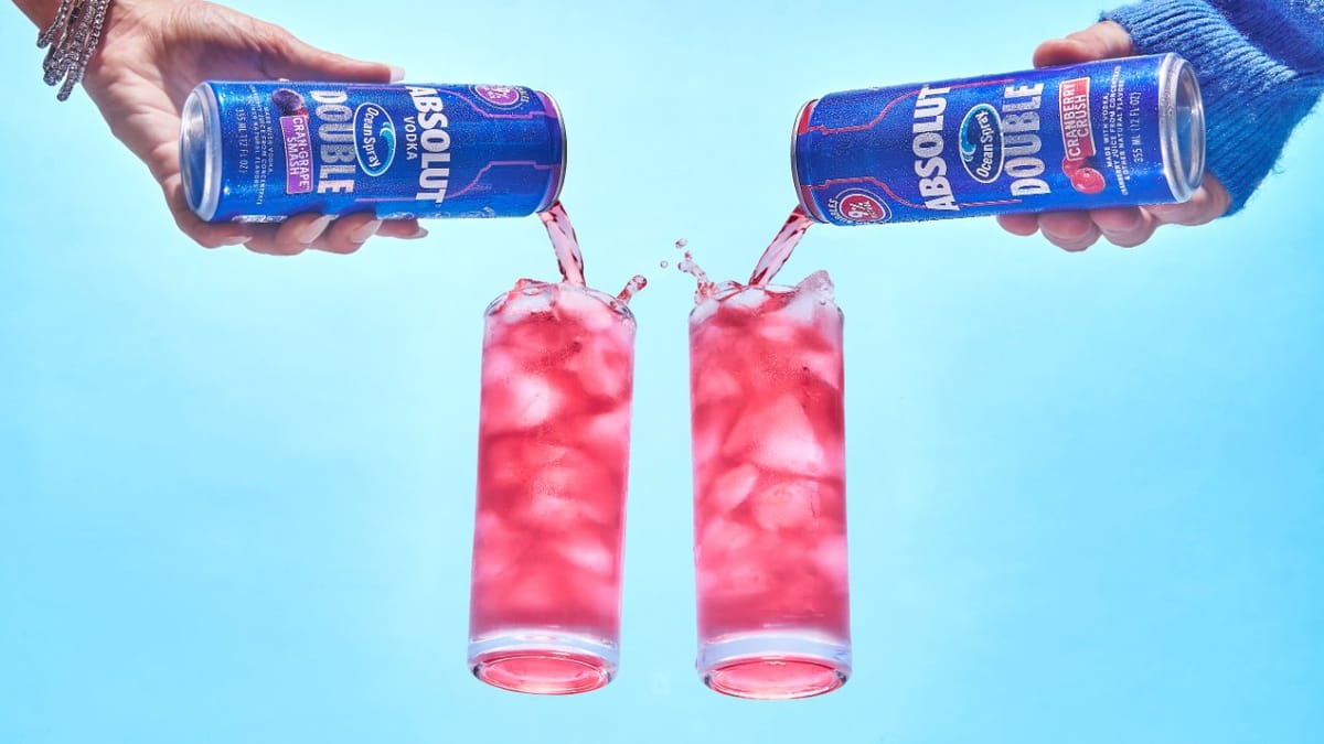 Absolut and Ocean Spray launch Double Vodka Cranberry RTD cans Post feature image