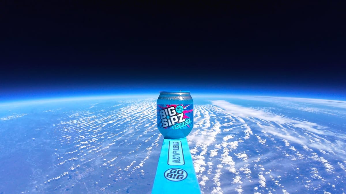 Big Sipz sends Blast Off Blue to edge of space Post feature image