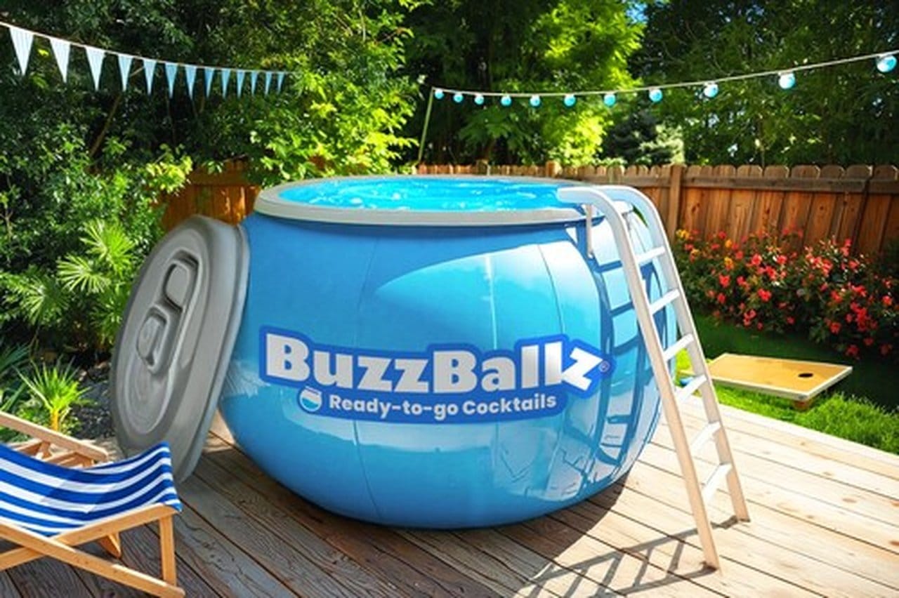 BuzzBallz launches limited-edition inflatable pool shaped like its cocktail container Post image